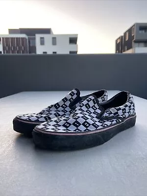 VANS Lazy Oaf Slip On Black & White Checkerboard Sneakers UK6.5 US(W)9 EUR40 • $29.95