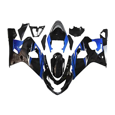 ABS Plastic Fairings For Suzuki GSXR750 GSXR600 K4 2004 2005 Blue Black Body Kit • $373.99