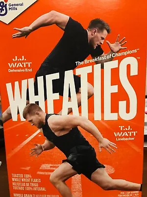 $30 • Buy 2 Two COLLECTIBLE Boxes WHEATIES Cereal TJ & JJ Watt UNOPENED  And BRAND NEW!