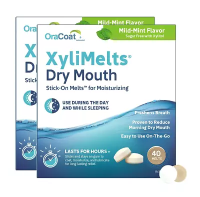 Xylimelts For Dry Mouth Mild-mint 80 Disc Mailer Pack - Melbourne Stock • $48.50