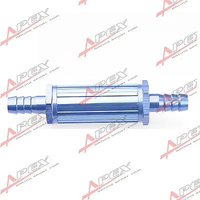 12mm Blue Anodised Billet Magnetic Fuel Filter 30 Micron • $9.99