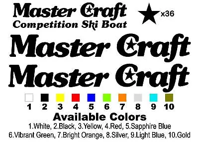 $69.95 • Buy Classic Stars & Stripes MasterCraft Decal Set 40.125  Long