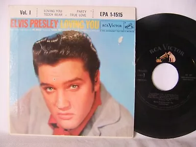 Elvis Presley Loving You 1957 7  45 EP PS Record VG+ RCA EPA 1-1515 Jacket Indy • $59.80