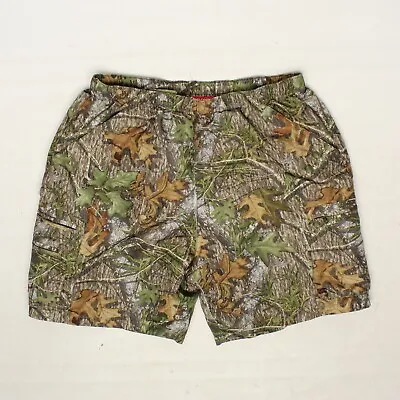 Supreme X Mossy Oak Obsession Mens Cargo Water Shorts M Camouflage Trunks TORN • $119.99