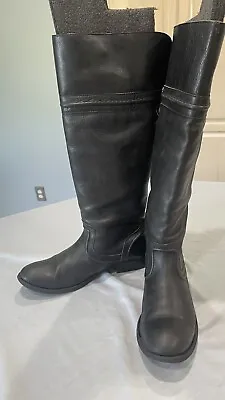 Women's Frye Melissa Trapunto Leather Black Tall RIDING Boots 76442 Size 9.5B • $79.99