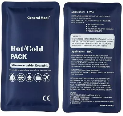 Reusable Hot And Cold Heat Ice Gel Pack For First Aid Sports Muscle / Back Pain • £3.69