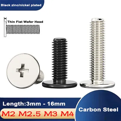 M2 M2.5 M3 M4 CM Phillips Ultra Thin Flat Wafer Head Screw Bolt Machine Screw • $3.70