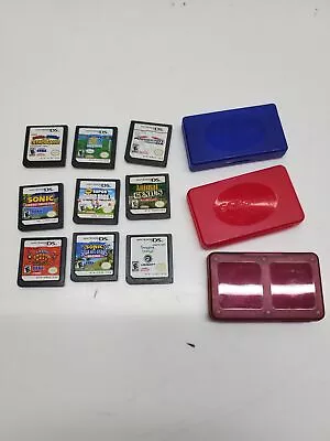 Lot Of 9 Nintendo DS Video Games With Cases Sonic Mario Bros Mario Kart Untested • $20.50