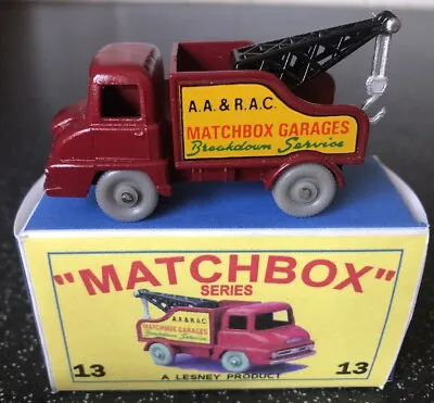 MATCHBOX SERIES 1-75 No 13 Code 3  Thames Trader AA & RAC Breakdown & New Box • £18