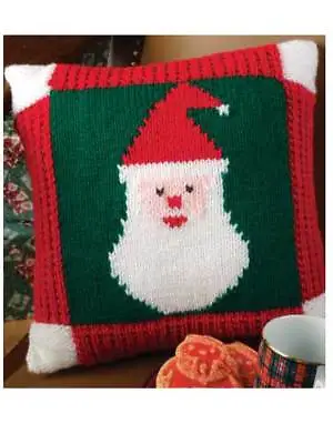 Fun Santa/father Christmas Pillow/cushion Aran Knitting Pattern • £1.99