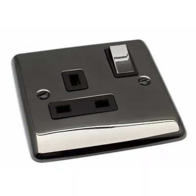 £6.50 • Buy Black Nickel Polished Sockets & Switches Black Trim - Definition Range USB