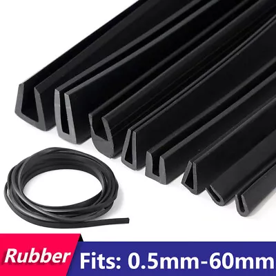 0.5mm-60mm Rubber U Channel Edging Trim Seal Strip Profile Edge Protector Slot  • $167.12