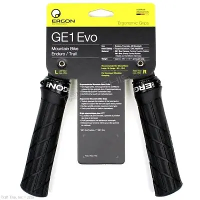 Ergon GE1 Evo Large Ergo Lock-On Handlebar Bike Grips MTB / Enduro Bike - Black • $29.50