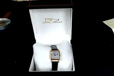$29.99 • Buy Daniel Steiger Model 9038K-L Square Diamondeau Dial Blue Hands Ladies Wristwatch