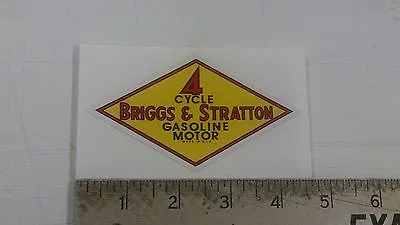 Vintage Briggs & Stratton Gasoline Oil Yellow Sticker Decal 4.4 X2.4  • $6.85