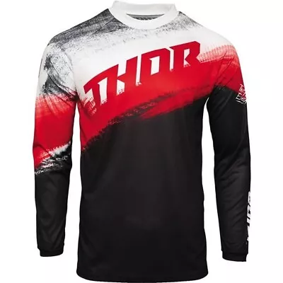 New Thor Youth Sector Mx  Jersey Red/white Atv Utv Size Youth Medium • $21.95