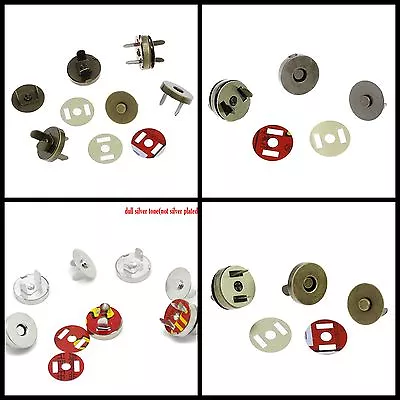 £2.30 • Buy 5 Pcs Magnetic Snap Clasps For Purses Or Bags 14mm And 18mm Many Colours ML