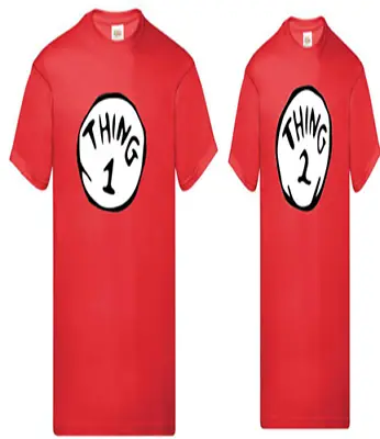 Kids Women Men Thing 1 And Thing 2 T-Shirts World Book Day Tee Top • £7.49