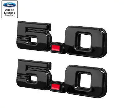 1979-1993 Ford Mustang 5.0 Exterior Fender & Trunk Emblems In Black & Red - Pair • $22.95