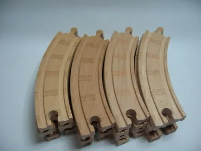 £5.99 • Buy 16 GENUINE LEARNING CURVE CURVED WOODEN TRAIN TRACK PIECES ( Brio Thomas) JR07
