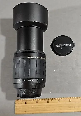 QUANTARAY AF LD 55-200mm 1:4-5.6 MACRO LENS WITH LENS HOOD • $25