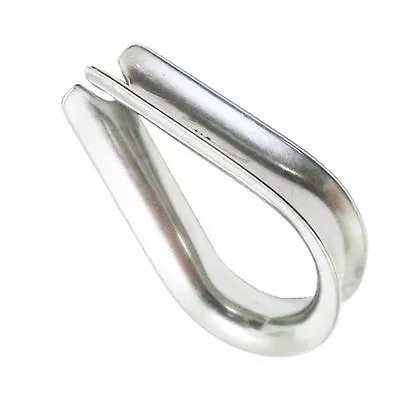 1-1/8  316 Stainless Steel Wire Rope Standard Thimble Ships Free From  USA • $10