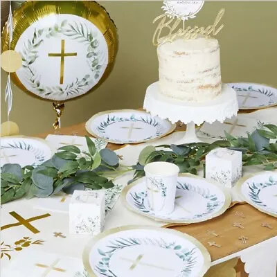 Botanical Communion Confirmation Decorations Party Supplies Tableware Balloon • £2.55