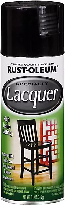 Rust-Oleum Specialty Lacquer Spray Paint 11 Ounce Black 1905830  • $13.99