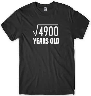 70th Birthday Tee Square Root Maths Funny Mens Unisex T-Shirt • £11.99