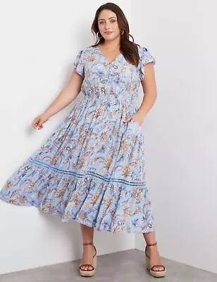 $49.22 • Buy Beme Extended Sleeve Paisley Printed Maxi Dress Womens Plus Size