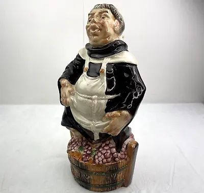 BARSOTTINI Wine Decanter Vino Rosso Friar Monk Chubby Ceramic Figure Imported • $8.50