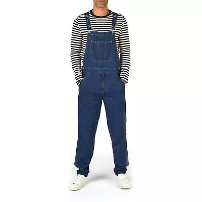 Men's Denim Dungarees Heavy Duty Bib & Brace Jumpsuit Overall Workwear Pants • $28.97