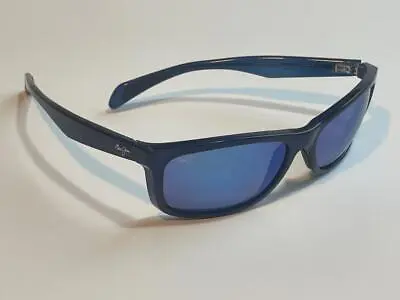 Maui Jim Puhi Polarized Sunglasses 785-08A Trans Navy/Blue Hawaii Mirror Glass • $99