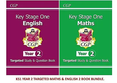 £13.25 • Buy Ks1 Year 2 Sats Targeted English & Maths 2 Book Bundle For Ages 6-7