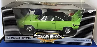 1:18 Scale RC Ertl American Muscle Die-Cast 1970 Plymouth Superbird L.Green Rare • $129.99
