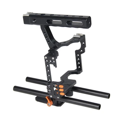 £59.75 • Buy DSLR Rod Rig Camera Video Holder Mount Stabilizer Cage + Handle Grip For   A7