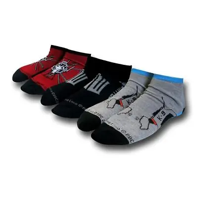 Doctor Who Lowcut Socks 3-Pack; Cybermen K-9 And Tardis • $8