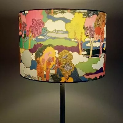 **RARE**HANDMADE LAMPSHADE Liberty Fabric 60s 70s Vintage Style. 30cm  • £45.99