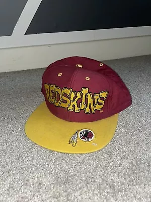 Vintage 1995 WASHINGTON REDSKINS 4real NFL Snapback Baseball Cap • £9.95