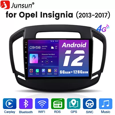 9  4G+Wifi Carplay 6+128G Radio Stereo For Opel Insignial 2013-2017 Android Auto • £194.74