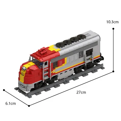 MOC Santa Fe Super Chiefs Model Trains Building Blocks 570 PCS Kids DIY Bricks • $89.09