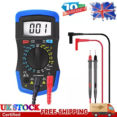 Digital Multimeter Capacitance 200pF-200μF Meter Capacitor Tester Measure Tool • £18.99