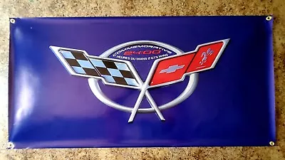 Big Vinyl Banner Corvette C5 2400 Le Mans Sign Poster Racing 4'x2' • $59.99