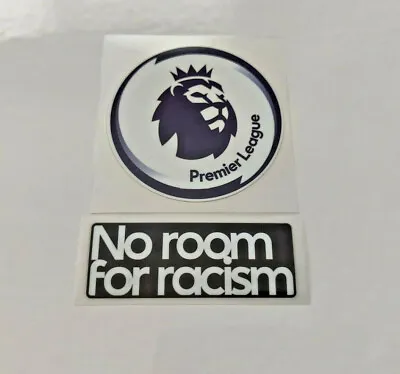 Premier League Patch Badge 2020-2021 & No Room For Racism Iron On Player Size • $12.99
