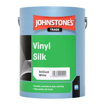£18.95 • Buy Johnstones Trade Vinyl Silk Brilliant White 1L 2.5L 5L