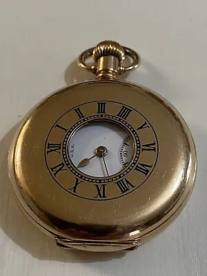 Vintage 1917 Half Hunter 10ct Gold Waltham U S A Pocket Watch • £2450