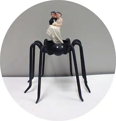 £16.12 • Buy SPIDER Halloween Wedding Cake Topper Bride Funny Groom Top Figure Scary Fall