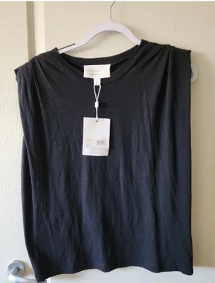 Viktoria & Woods Black Linen Blend Muscle Top Sz 0 NWT • $40