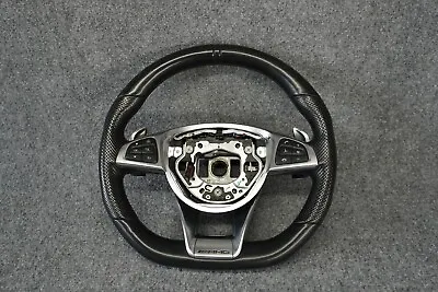 ✔mercedes X253 W205 Glc63 C63 Cls63 Amg Leather Steering Wheel Pedal Shift Oem • $479.20
