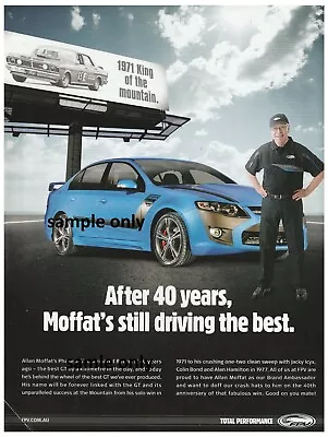 2011 Ford Falcon Fg Gt Moffat A3 Advert Poster Nitro Blue Sales Ads • $16